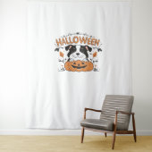 Tenture Chiot mignon en Citrouille - Illustration de chien (En situation)