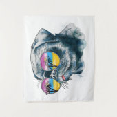 Tenture Chiot tropical d'aquarelle (Devant)