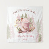 Tenture Chocolat chaud et biscuits Noël fête d'anniversair (Devant)