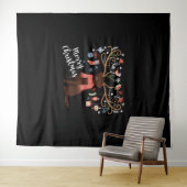 Tenture Chocolat Labrador Retriever Chien Noël (En situation (horizontale))