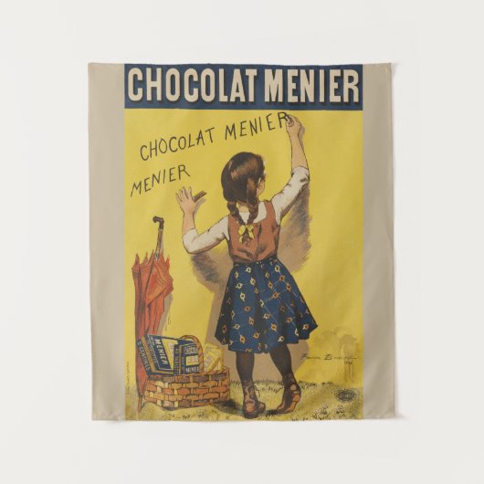 Tenture Chocolat Menier Petite fille Mur écriture (Devant)