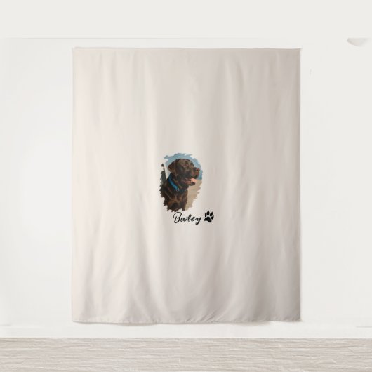 Tenture Chocolat mignon Labrador Chien - Bailey | Cadeau p (Devant)