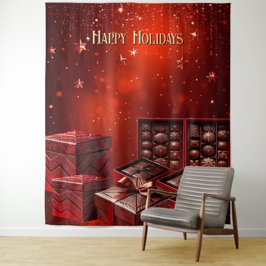 Tenture Chocolate Candy Holiday Backdrop (En situation)