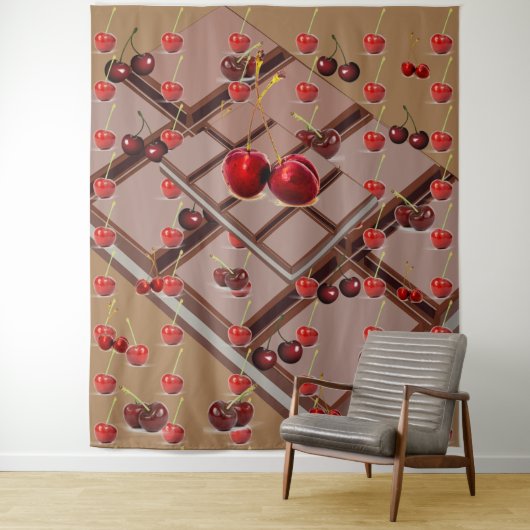 Tenture Choolate & cerises (En situation)