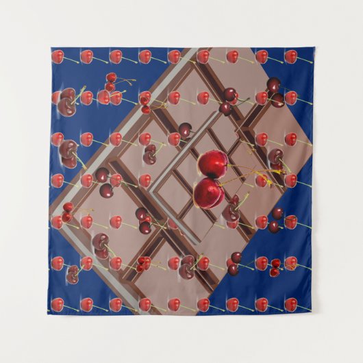 Tenture Choolate et cerises multifonctions avec Royal Blue (Devant (Horizontal))