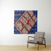 Tenture Choolate et cerises multifonctions avec Royal Blue (En situation (horizontale))