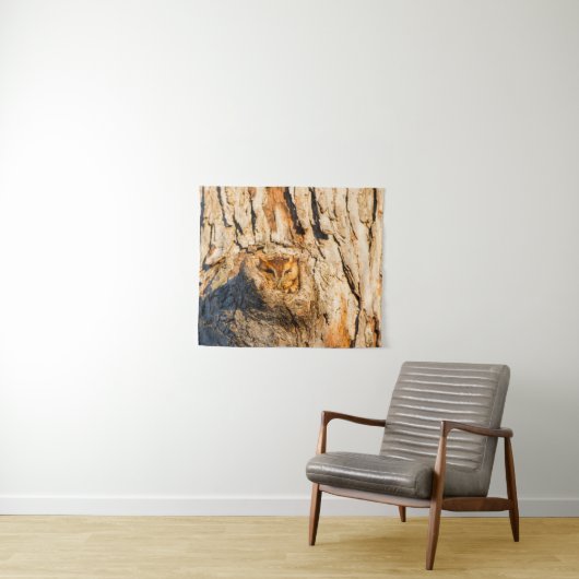 Tenture Chouette à cris de l'Est (En situation (horizontale))