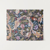 Tenture Chouette et fleurs, William Morris (Devant (Horizontal))