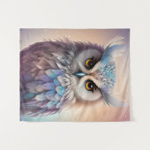 Tenture Chouette Imaginaire Dreamy Couleurs pastel doux (Devant (Horizontal))