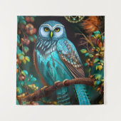 Tenture Chouette turquoise (Devant)