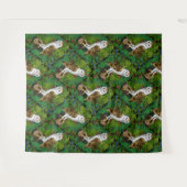 Tenture Chouettes, fougères, chênes et baies (Devant (Horizontal))