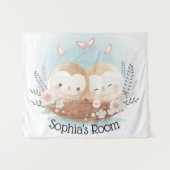 Tenture Chouettes mignonnes (Devant (Horizontal))