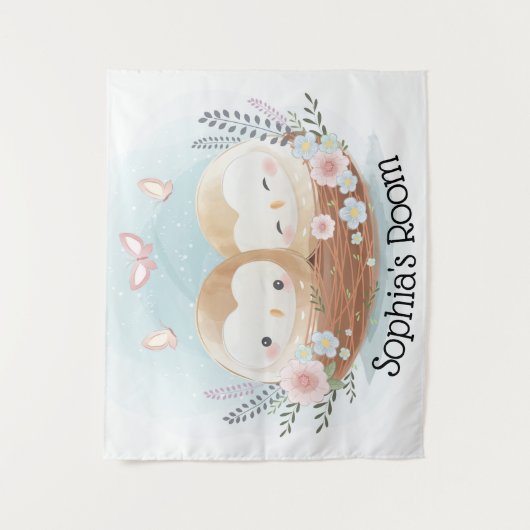 Tenture Chouettes mignonnes (Devant)