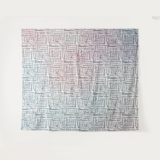 Tenture Chrétien Chrétien Paroles D'Affirmation (Devant (Horizontal))