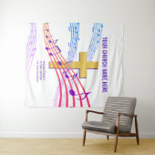 Tenture CHRIST THE CENTER Christian Worry Tapestry (En situation (horizontale))