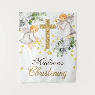 Tenture Christening Angels Gold Parties scintillant Genre 