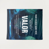 Tenture Christian MAN OF VALOR Church Wall Art (Devant (Horizontal))