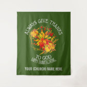 Tenture Christian REMERCIE TOUJOURS L'Église de Thanksgivi (Devant)