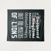 Tenture Christian Shut Bouches de Lions Écriture (Devant (Horizontal))