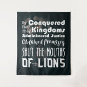 Tenture Christian Shut Bouches de Lions Écriture (Devant)