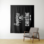 Tenture Christine Nom personnalisé Cadeau Anniversaire (En situation)