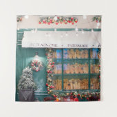 Tenture Christmas cafe bakery exterior with Christmas deco (Devant)