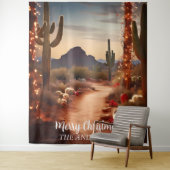 Tenture Christmas Desert Southwest Holiday Photo Contexte (En situation)