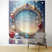 Tenture Christmas Jewel Frame Holiday Backdrop (En situation)