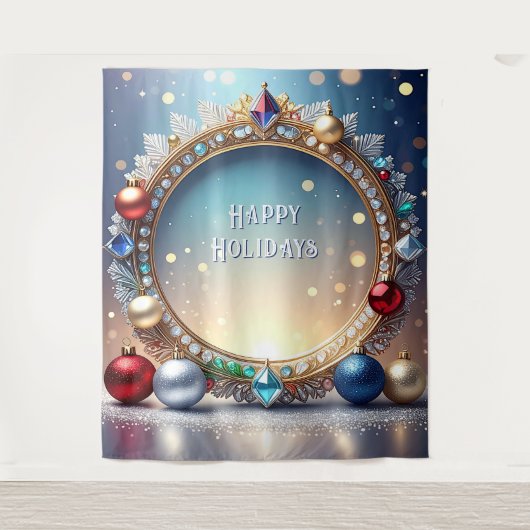 Tenture Christmas Jewel Frame Holiday Backdrop (Devant)