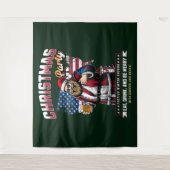 Tenture Christmas Party Santa Tapestry | Festive Wall Deco (Devant)
