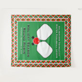 Tenture Christmas Pickleball Party Personalize Photo Booth (Devant (Horizontal))