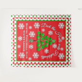 Tenture Christmas Pickleball Party Personalize Photo Wall (Devant (Horizontal))