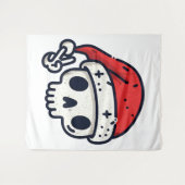 Tenture Christmas Skeleton Père Noël (Devant (Horizontal))