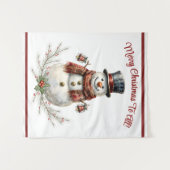 Tenture Christmas Snowman Holiday Party  (Devant (Horizontal))