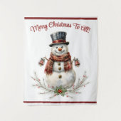 Tenture Christmas Snowman Holiday Party  (Devant)