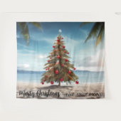 Tenture Christmas Tree Beach Photo de vacances Contexte (Devant (Horizontal))