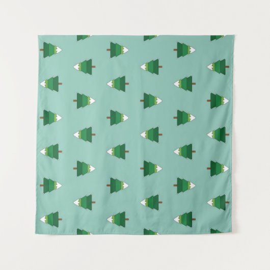 Tenture Christmas tree pattern (Devant (Horizontal))