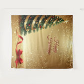 Tenture Christmas Tree Ribbons Holiday Backdrop (Devant (Horizontal))