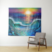 Tenture Chroma Sea Seascape (En situation (horizontale))