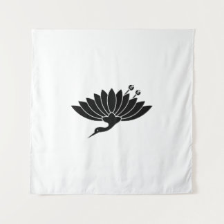 Tenture Chrysanthème en forme de grue