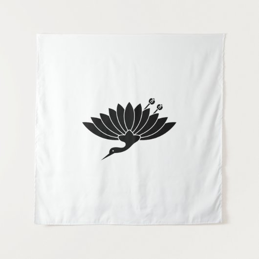 Tenture Chrysanthème en forme de grue (Devant)