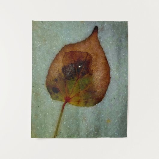 Tenture Chute de pluie sur la feuille (Devant)