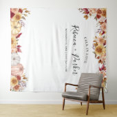 Tenture Chute en amour fleurs citrouilles Backdrop Cabine  (En situation (horizontale))