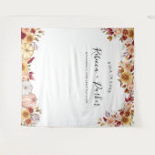 Tenture Chute en amour fleurs citrouilles Backdrop Cabine  (Devant (Horizontal))