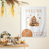 Tenture Chute En Amour Petite Teddy Ours Orange Citrouille