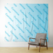 Tenture Ciel bleu (couleur changeable) Motif Ombre et text (En situation (horizontale))