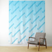 Tenture Ciel bleu (couleur changeable) Motif Ombre et text (En situation)