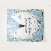 Tenture Ciel Bleu Floral Princesse Quinceañera fond (Devant (Horizontal))