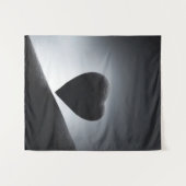 Tenture Ciel nocturne en forme de coeur clair de lune (Devant (Horizontal))