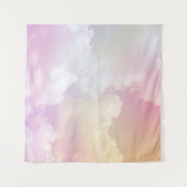 Tenture Ciel orange rose doux : Fluffeux (Devant (Horizontal))